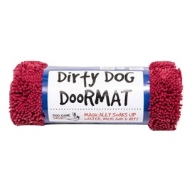 Dog Gone Smart Dirty Dog Doormat Cute Paw Print Ultra Water Absorbent Fast Drying Microfiber Small, Medium, Large and Runner Heavy Non-Skid/Slip Backing Machine Wash, Rain Snow Muddy Wet Shoes & Paws