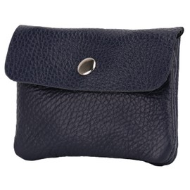 SH Leder Alba B087 Real Leather Small Handy Party Disco Card Holder Purse Travel Sport Holiday Compact Lifestyle Unisex 11 x 6.90 cm, darkblue, Casual