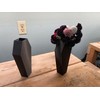 Decorative Black Coffin Shaped Flower Vase, 9 x 4 inches