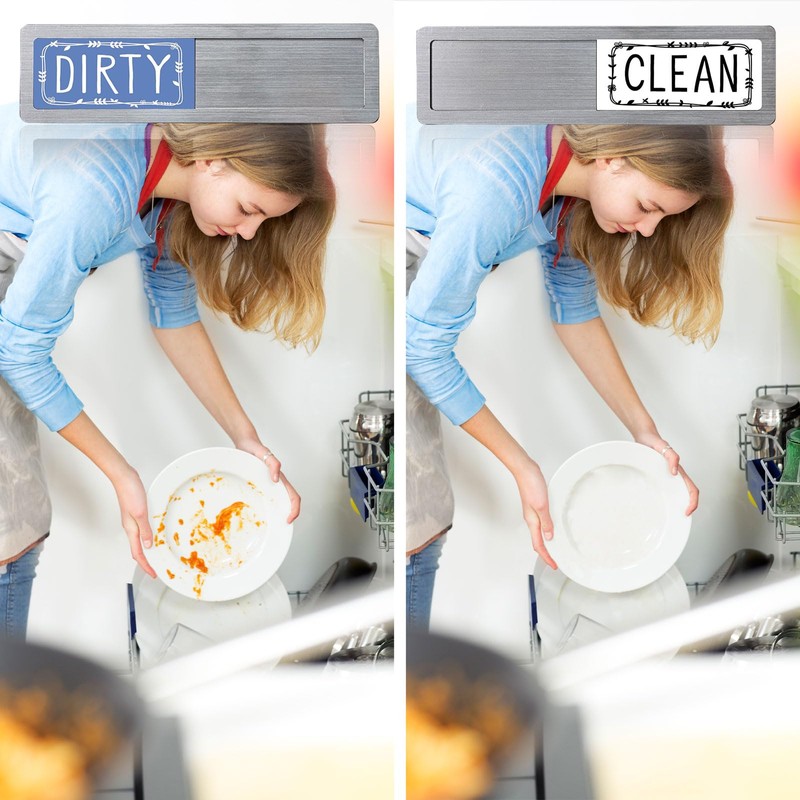 GlamRays Schmutzig Sauber Dishwasher Magnet, Dishwasher Sign Clean Dirty Sign