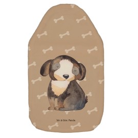 Mr. & Mrs. Panda Hot Water Bottle Dog Relaxing - Gift, Dog Mum, Love, Pet, Heat Cushion, Four-legged Dog, Dog Owner, Dog Happiness, Black