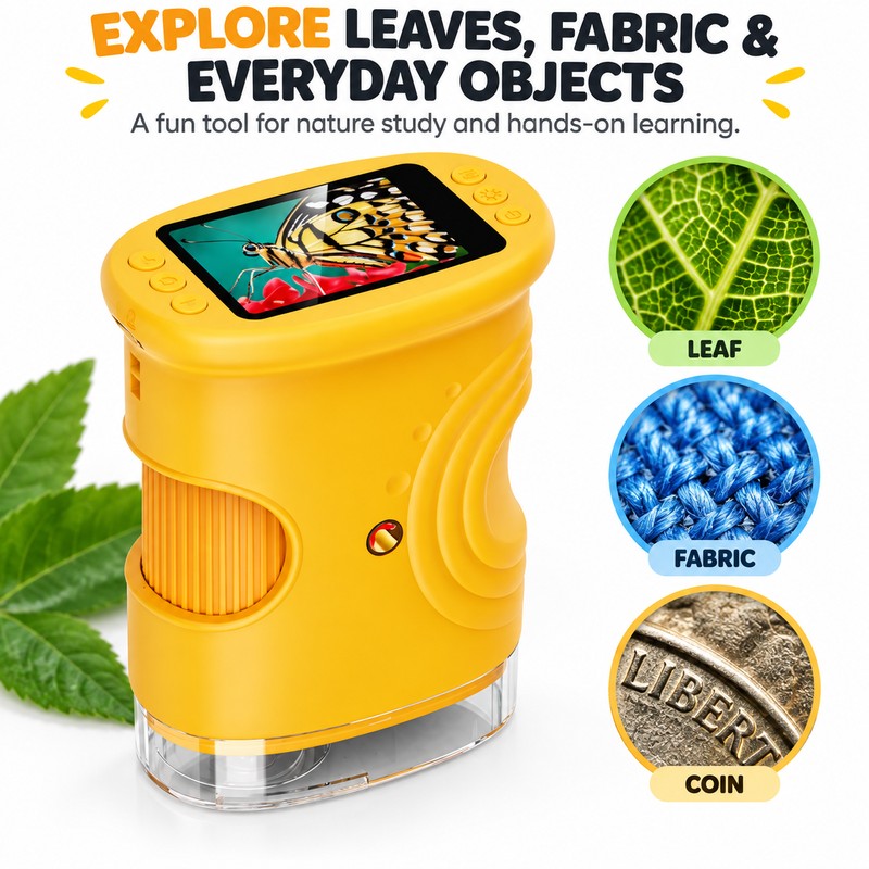 Handheld Digital Microscope for Kids – 1000X Magnification with 2.0-Inch