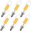 LiteHistory Dimmable B10 led Bulb 6W Equal 60W led Candelabra