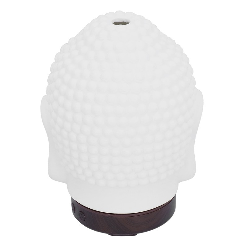 100‑200ml Ceramic Humidifier Buddha Shaped Aroma Diffuser with Night Light