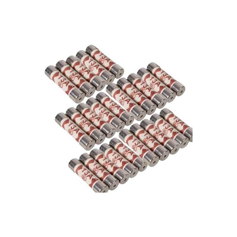 Generic 25 Pcs13 Amp Electrical Mains Ceramic Household Fuses -13Amp