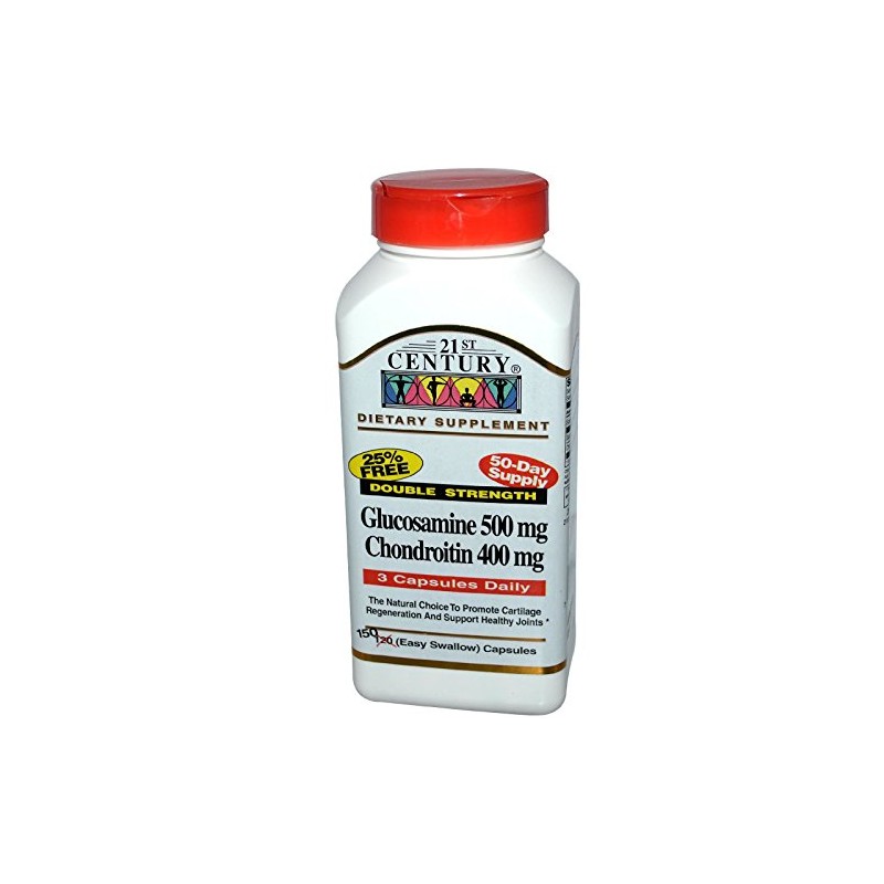 21st Century Glucosamine Chondroitin 500/400mg - Double Strength, cp 150