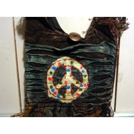 Peace Sign Crossbody Bag Hippie/Boho