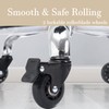 CoVibrant Wide Rolling Stool with Lockable Rubber Wheels & Footrest