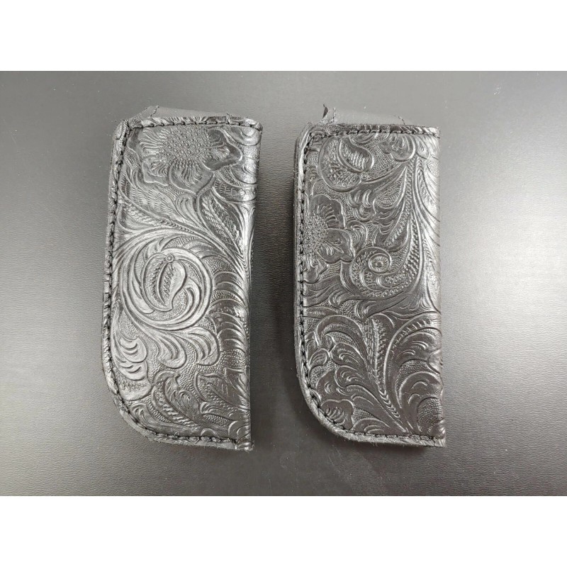 Buck Knives DRAGONBACKBONE FAUX FLORAL TOOLED leather buck 110 knife