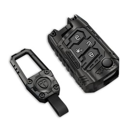 Cavlobe Zinc Alloy Key Fob Cover,Keychain,Full Protection Car Key Case for Volkswagen Passat Jetta Atlas Golf GTI VII Alltrack Tiguan Polo MK6 Skoda Kodiaq VW Keyshell Accessories(NO.008 Black)