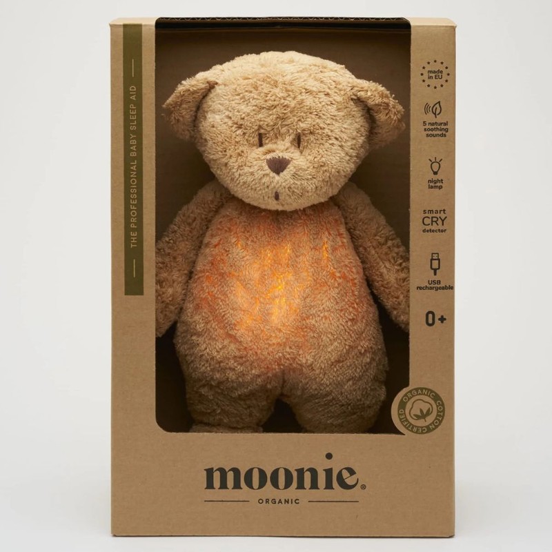Moonie Organic Humming Plush, Seal (Sand)