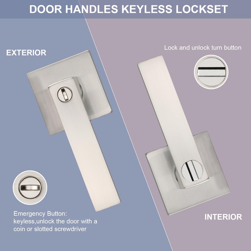 RAZCC Door Lever, Heavy Duty Interior Door Handles for Bathroom