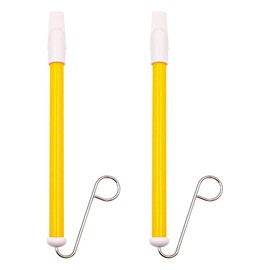 ANCLLO 2 Pieces Slide Whistle Instrument Slide Whistle Party Favours with Stainless Steel Push Bars for Parent-Child Games (Yellow)