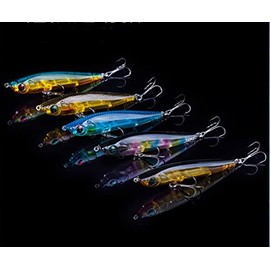 Lure, Clear Sinking Pencil, Clear, Transparent Shin Pen, 2.6 inches (6.5 cm), 2.6 oz (7 g/8 cm), 0.5 oz (13 g/9.5 cm), 0.8 oz (20.5 g), Lure Set, Minnow, Fishing Tool (2.5 inches (6.5 cm), 0.2 oz (7