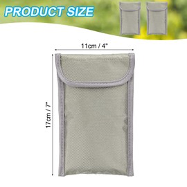 PATIKIL Faraday Bags, 6.5 Inch Signal Blocking Key Pouch Anti-Theft Car Protection Cell Phone RFID GPS Shielding Wallet for Privacy Card Protection, Silver -Grey