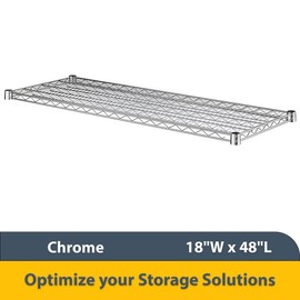 Zedfire Chrome Wire Shelf for Shelving Units, 2-Pack 18" x 48" Replacement Shelves for Wire Rack, NSF Additional Heavy Duty Wire Shelving