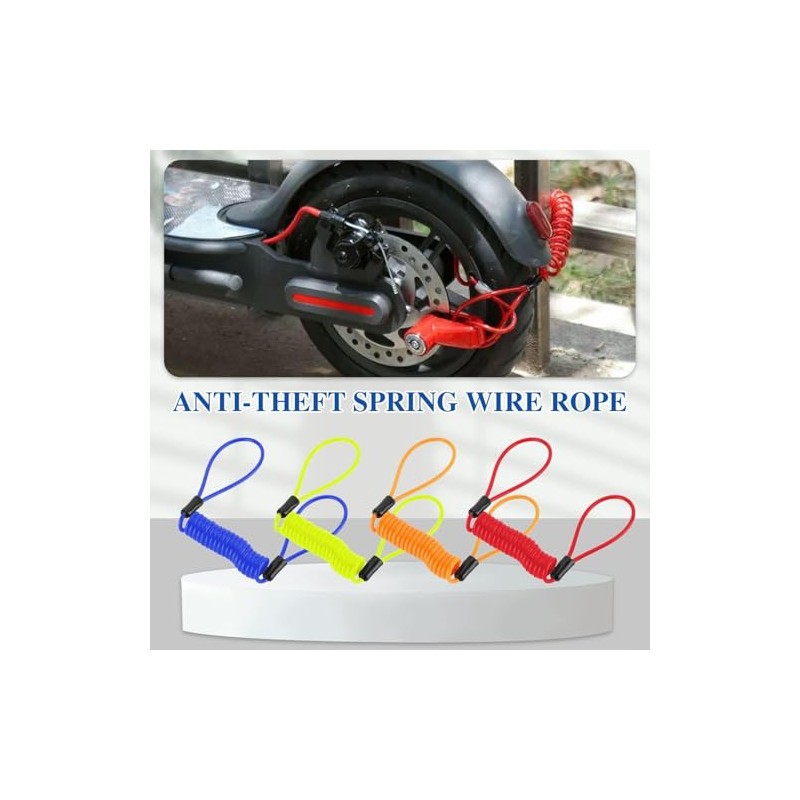 4 Pieces Memory Rope for Disc Brake Lock, Anti-theft Accessories