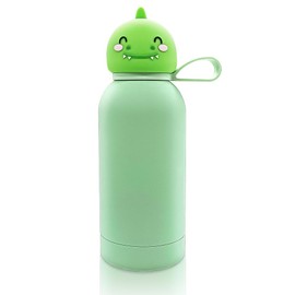 Flip-Up Campus Thermal Flask, Insulated Drinking Bottles for Children, Stainless Steel Thermos Flask, Hot for 9 Hours & Cold for 12 Hours, BPA-Free, 350 ml, Animal Friends