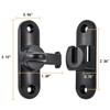 INIRET 3 Packs Black Barn Door Latches,90/180 Degree Gate Lock,Flip