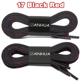 DANHUA Flat Black Red Shoelaces 63 inch for Sneakers Art Printed Pattern String 2 Pair
