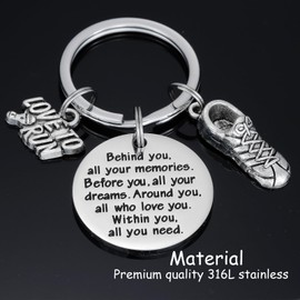 Kivosliviz Marathon Runner Gifts Running Keychain Cross Country Track Marathon Jewelry Runner Running Gift