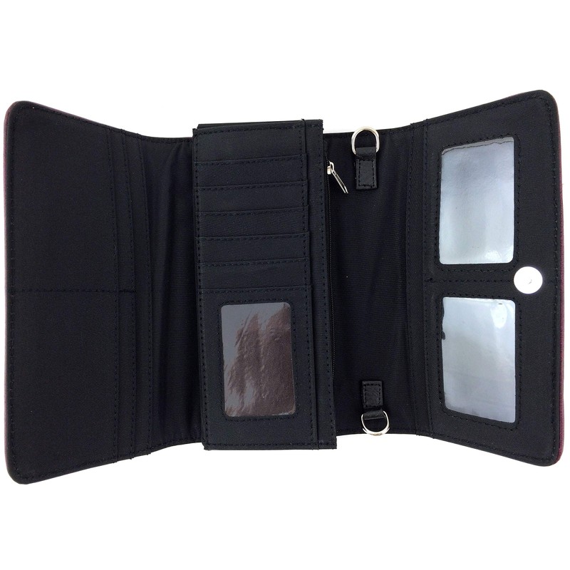 Zelris Bible Verse Corinthians 12:9 God Women Crossbody Trifold Wallet