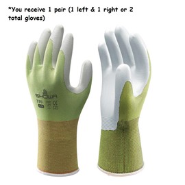 SHOWA Atlas 370B Nitrile Coated Work Glove, Green, Small, 12 Pair