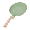 Frying Pan Wood Handle Aluminum Alloy Cooking Skillet Fast Heating