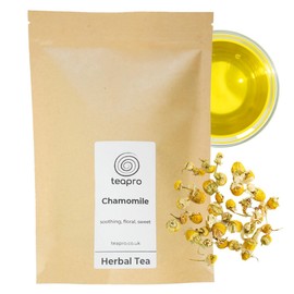 Teapro Chamomile Tea Whole Flower | Digestion & Sleep Easy Tea | Premium Loose Leaf Camomile Flowers Sourced in Europe (50g)