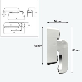 Amindz Sash Jammer Door Lock, White Security Lock, Window Door Restrictor with Screw, Door Lock for UPVC Window, Door, Home Security, Child Protection, Pack of 4