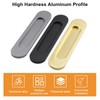 MOROBOR Self-Stick Oval Sliding Door Pulls, 2pcs Matte Black Aluminum