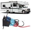 2 Gang Rocker Switch Panel Waterproof ON OFF Blue Backlit