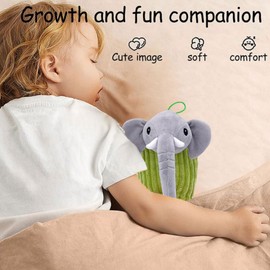 ADYEKSD Plüsch-Plüschtiere, Fluffy Elefant Plüschtiere für Kinder, Kuscheltier für Baby Mädchen und Jungen, Weiche und kuschelige Stofftiere, perfekte Begleiter für Kinder und Neugeborene