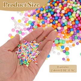 uxcell 2Pack 0.08"-0.16"(2-4mm) Foam Ball, Mini Round Foam Beads Balls for DIY Crafts, Art Wedding Party Decorations, Colorful