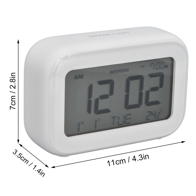 Mini Digital Alarm Clock with LCD Screen Snooze Function 12H