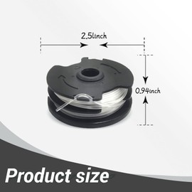 Viilich 4 pieces replacement thread spools for Lidl Parkside, nylon thread replacement spool for LIDL Parkside trimmer grass trimmer PRTA 20-Li A1, B2, C3; PRT 550 A1, A3; PRT 300 A1-2 x 4 m, 1.6 mm