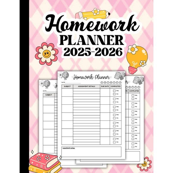 Homework Planner 2025-2026: Stay Organized & Shine Bright – Undated