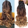 Xtrend 12 Inch French Curly Braiding Hair 8 packs Loose Wave with Curly Ends for Goddess Box Braids Hair Extension 1B3027#
