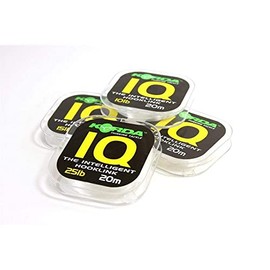 Korda IQ Fluorocarbon Hooklink, 10lb 20m, Durable Material, Great for Booms, Virtually Invisible