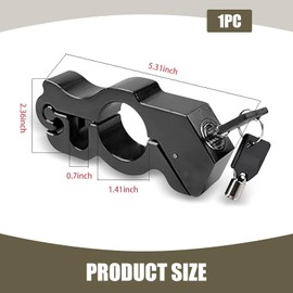 Dogary 1 PC Bike Handlebar Lock, Anti-Theft Adjustable Motorcycle Lock for Handlebar & Brake Lever, Heavy Duty Complete Bicycle Fixing, Universal for Most Bike Scooter Moped or ATV Motorcycle (Black)