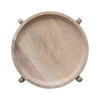 Bloomingville Round Wooden Platter with Stand, Natural