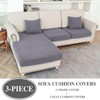 LA MEACK Couch Cushion Covers for Sectional Sofa L Shape