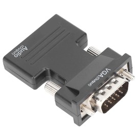 Adaptador 1080P HDMI a VGA, Adaptador Convertidor VGA a HDMI, Sincronización de Audio Y Video Convertidor HDMI Hembra a VGA Macho con Cable de Audio de 3.5 Mm para Computadoras Portátiles Monitores de