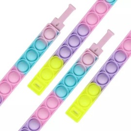 Unbranded light rainbow pop it bracelet pack of 12 Silicon  party supply perfect gift