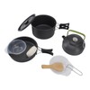Camping Cookware Portable Nonstick Pot and Pan Set with Kettle