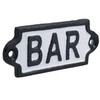 Bar Cast Iron Sign Plaque Door Wall House Gate Post