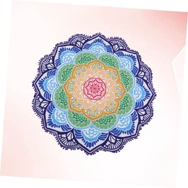 SHOWERORO Elegant Polyester Beach Blanket Tassels Round Yoga Mat Beach Towel Shawl Versatile for Outdoor Camping and Spa