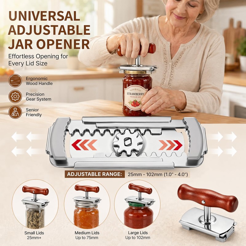 Effortless Jar Opener for Seniors and Arthritis Hands,