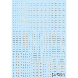 Haikyu Parts RB03-144GAO 1/144 RB03 Caustion Decal, Gray & Orange, 1 Piece Plastic Model Decal