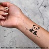 4 x 'Cute Sketchy Panda ' Temporary Tattoos - Water
